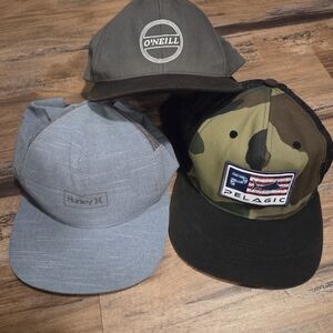 Lot Of 3 Preowned Adjustable Hats